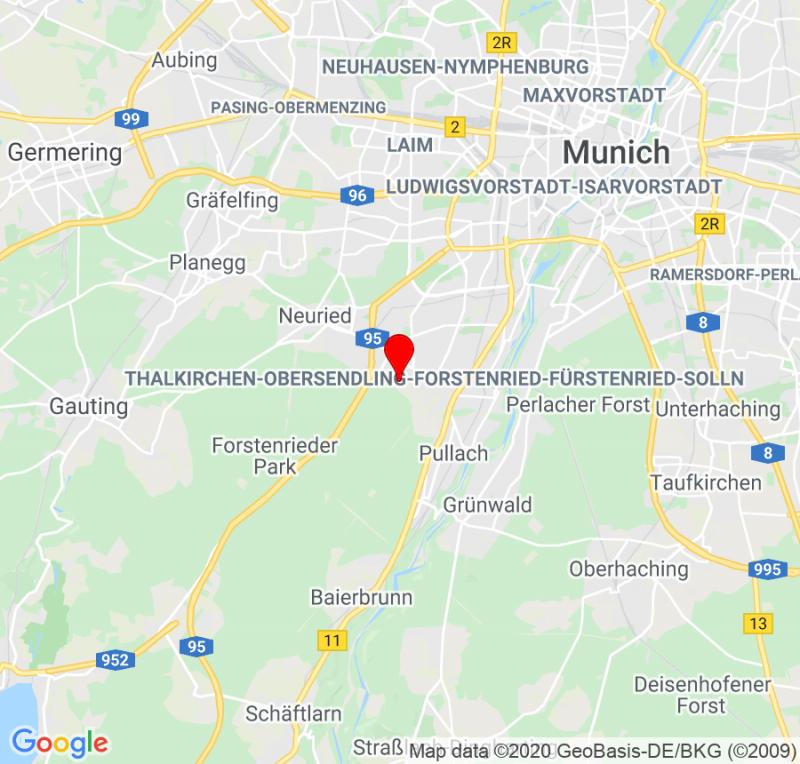 Google Map of Kurzbauerstraße 1, 81479 München-Solln